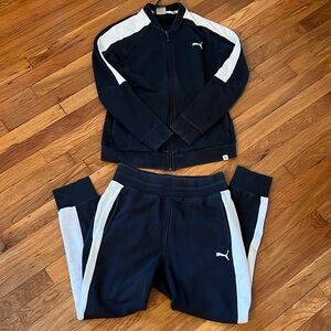 Women's Puma Black & White Track Suit Medium